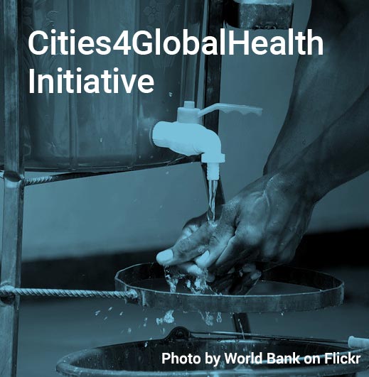 Woman washing her hands. Link to Cities4GlobalHealth Initiative: https://www.citiesforglobalhealth.org/